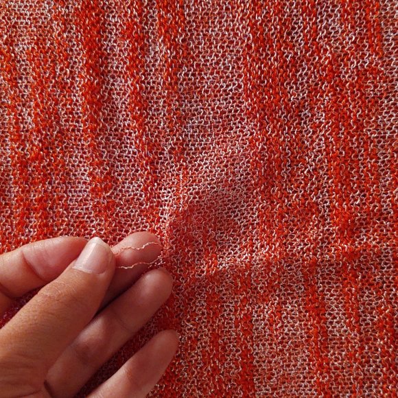 Peter Som NWT Loose Knit Tank Top, Orange, XL - Picture 5 of 5